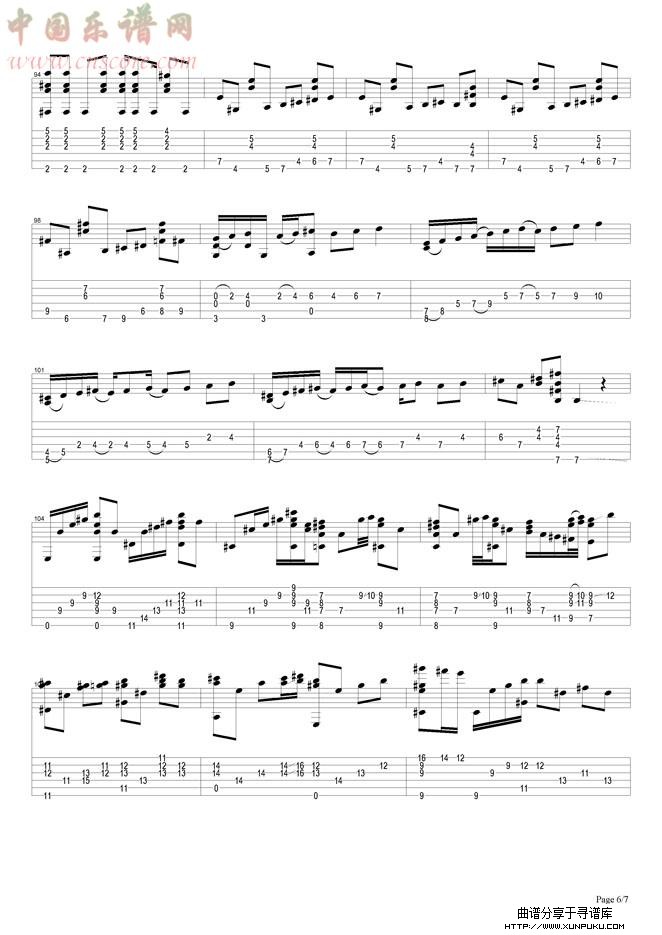 bohemian guita吉他谱第5页