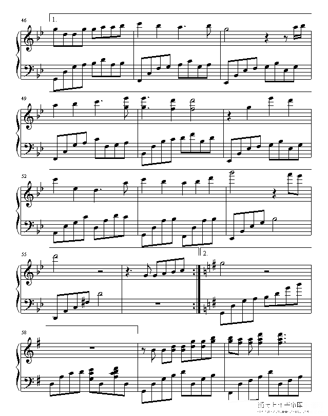 两个人的幸运钢琴谱第4页