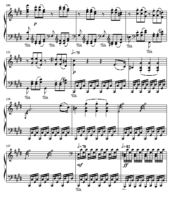 月光(第三乐章)钢琴谱(钢琴曲)钢琴谱第5页