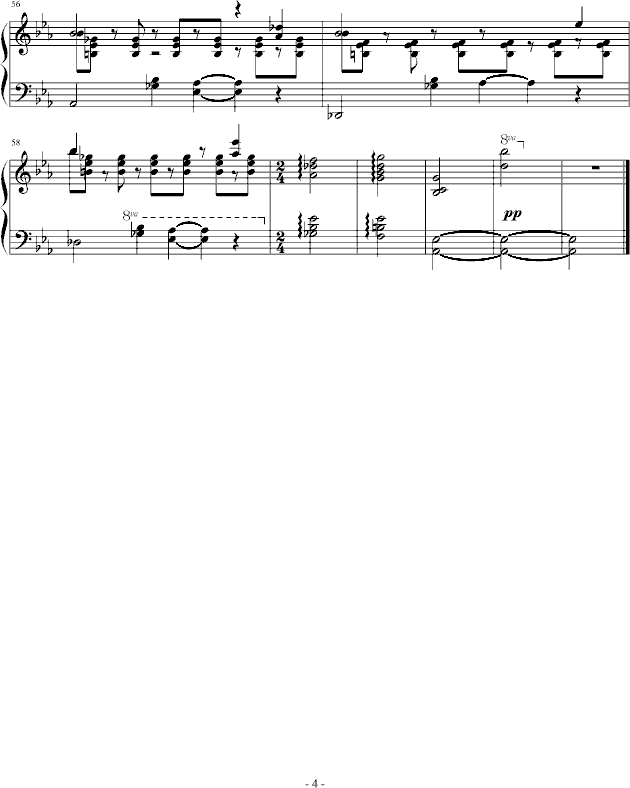 《九月》叙事曲钢琴谱第4页