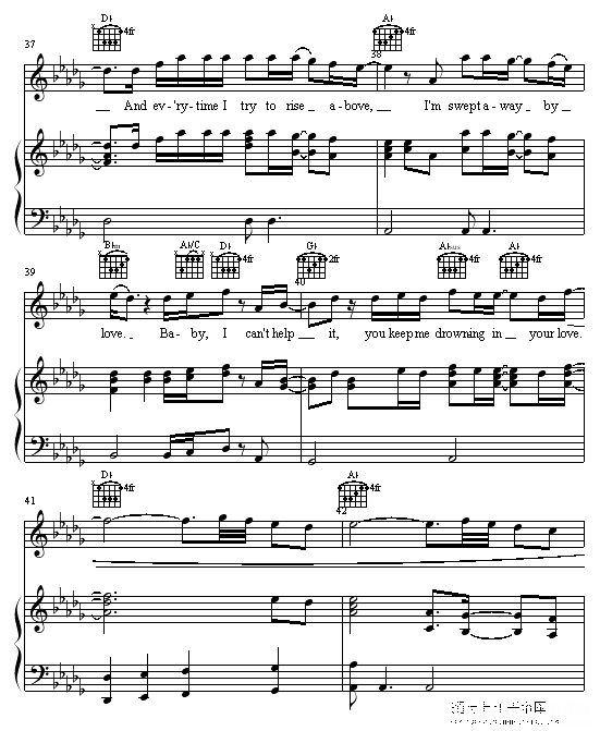 drowning钢琴谱第7页