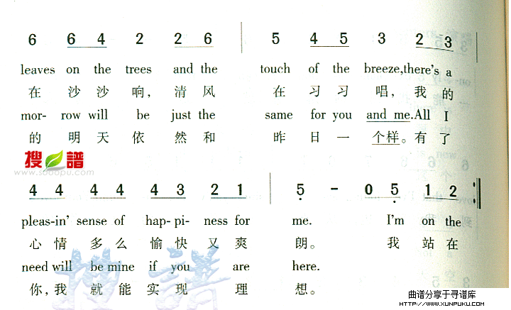 top of the world简谱第3页