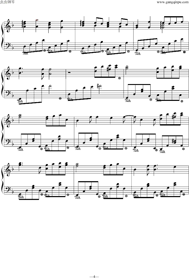 空色（《水果篮子》插曲）钢琴谱第4页