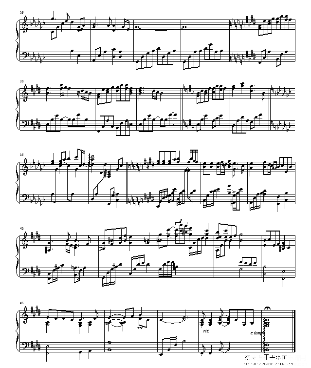 天翼之恋的插曲钢琴谱第2页