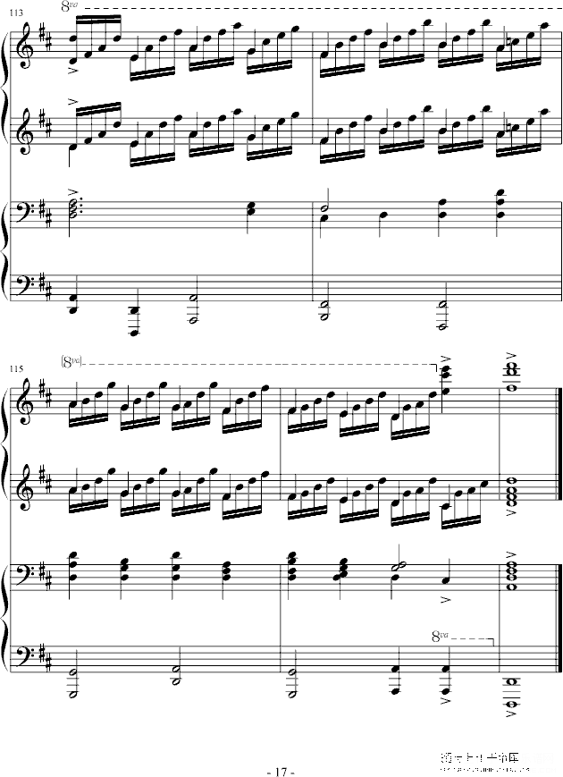 卡农四手（转）钢琴谱(钢琴曲)钢琴谱第9页