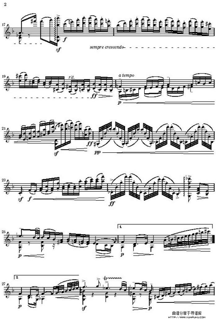 Vier Sonaten fur Violine allein小提琴谱第2页
