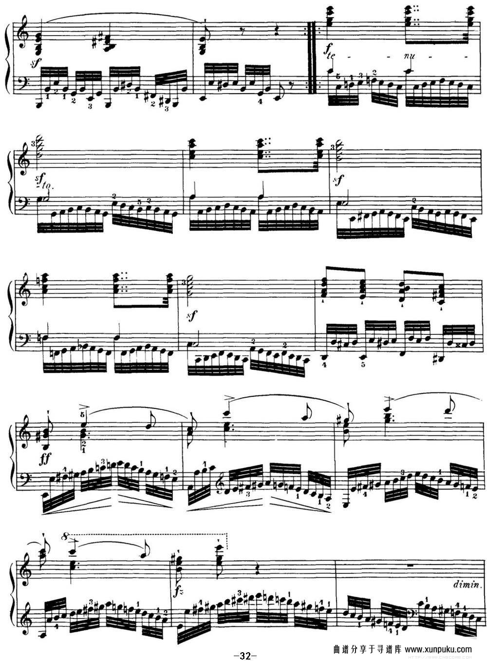 40首车尔尼op.299钢琴快速练习曲（no.34）钢琴谱第2页