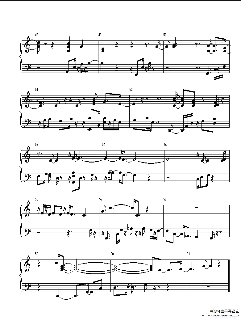 Unchained Melody-人鬼情未了-Righteous Brothers钢琴谱第5页