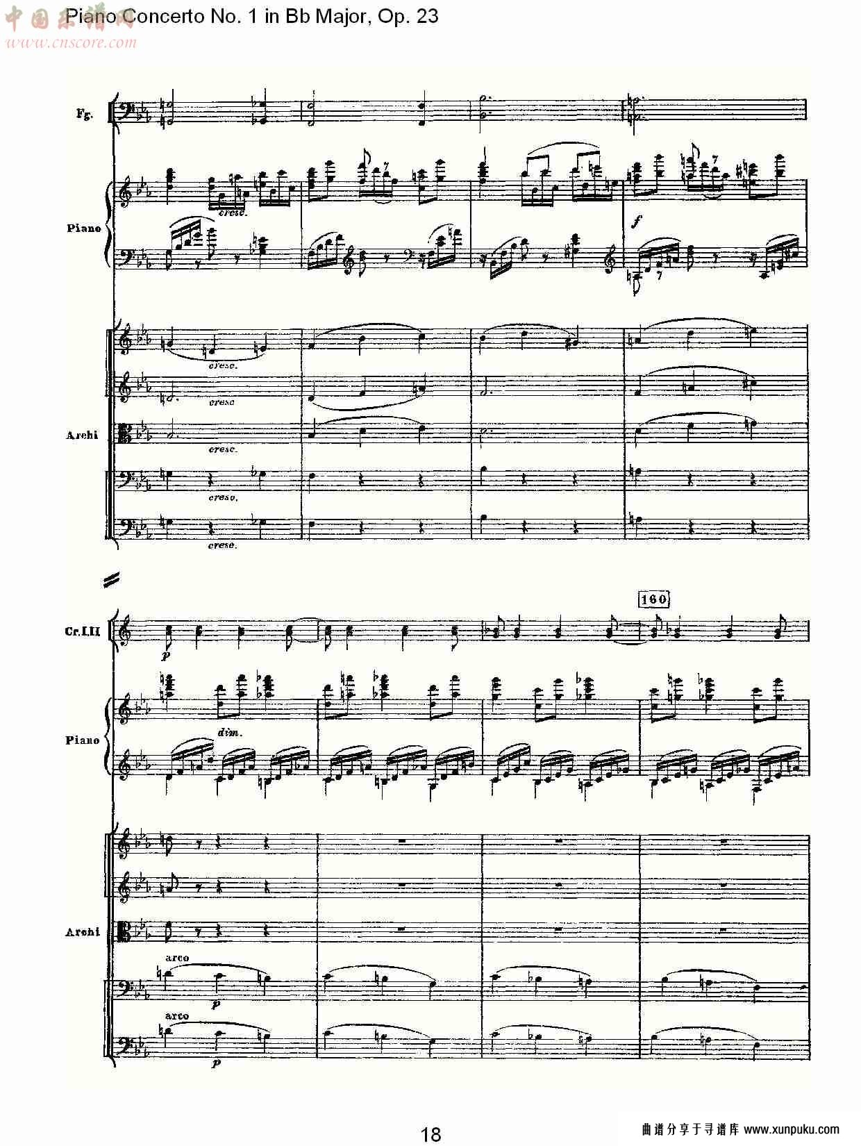 bb大调第一钢琴协奏曲,op.23第三乐章（四）总谱第3页