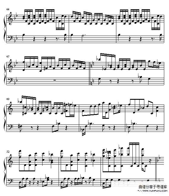 Ending-情书钢琴谱第4页