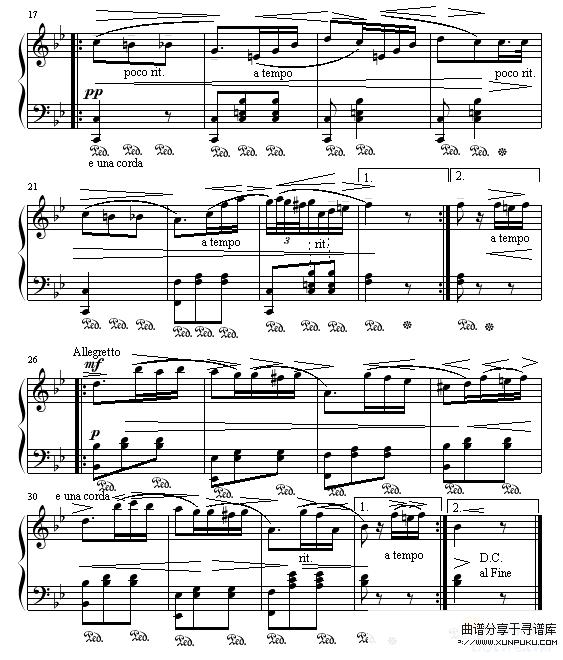 梦幻圆舞曲-贝多芬钢琴谱第2页