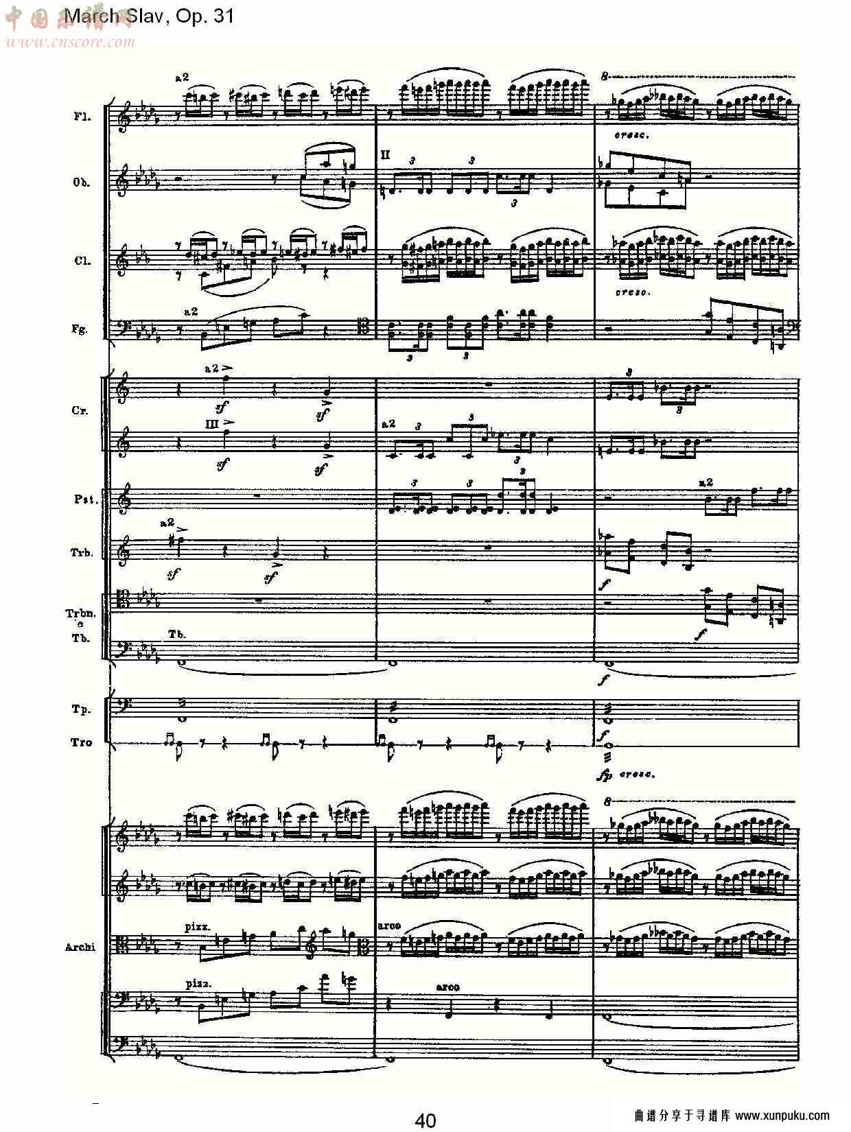 march slav, op.31   斯拉夫进行曲，op.31（八）总谱第5页