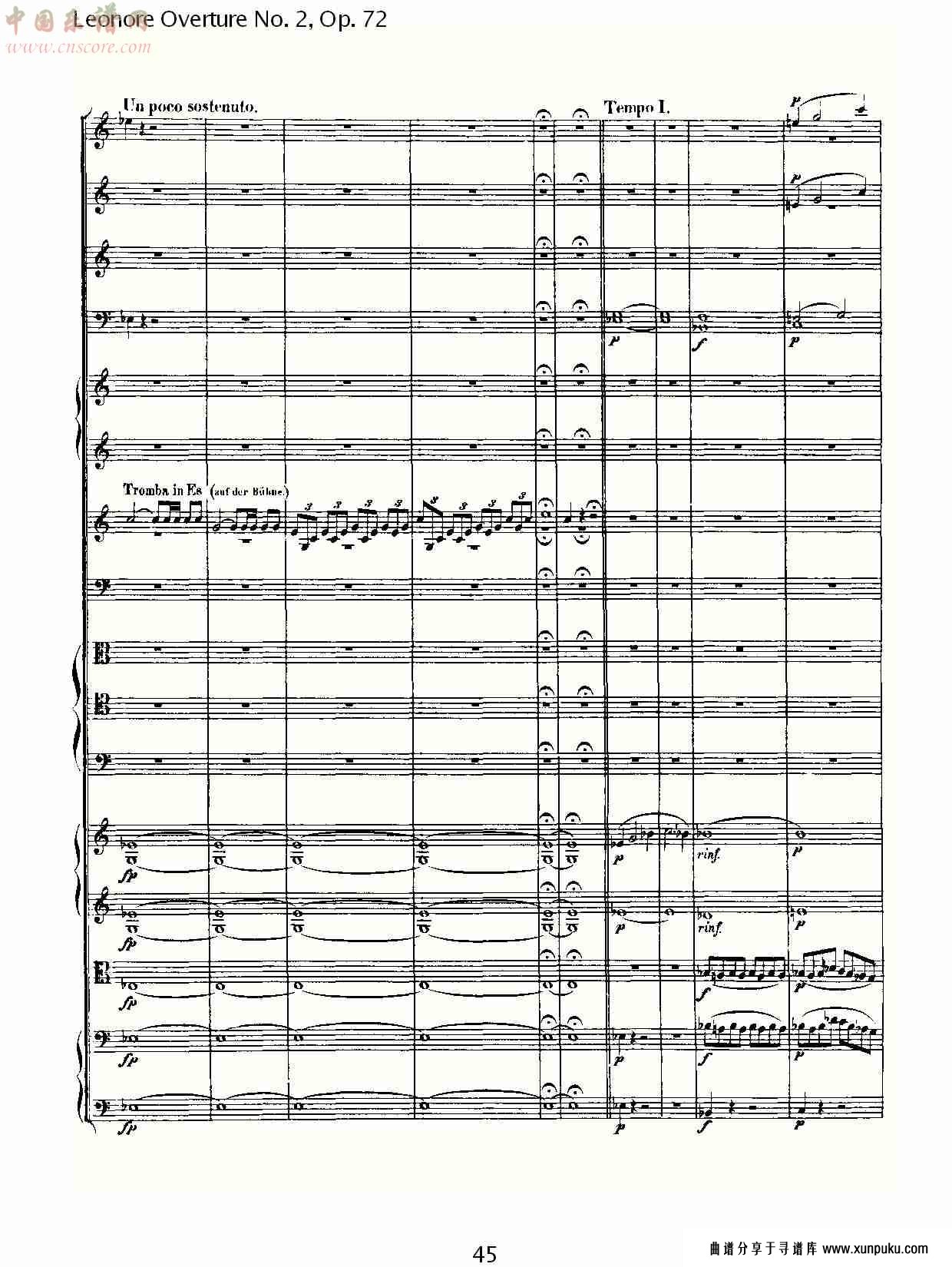 leonore overture no. 2, op. 72 （五）总谱第6页