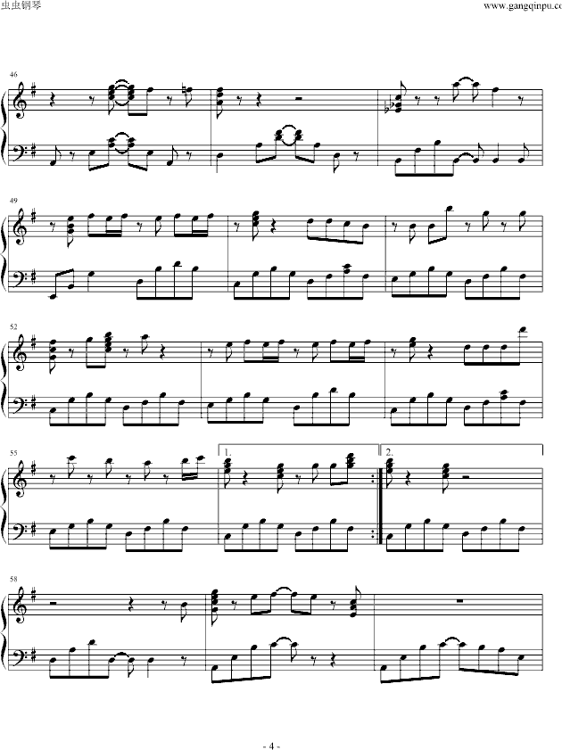 花葬(l'arc～en～ciel)钢琴谱第4页
