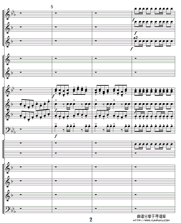 威廉退尔序曲(军乐总谱)线总谱第2页