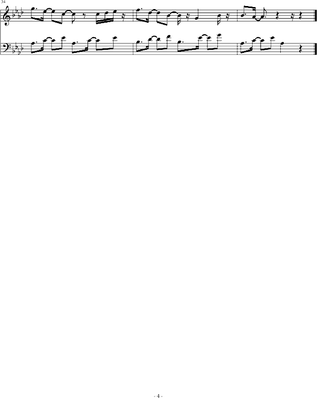 【fc游戏】热血物语（shop）钢琴谱第4页