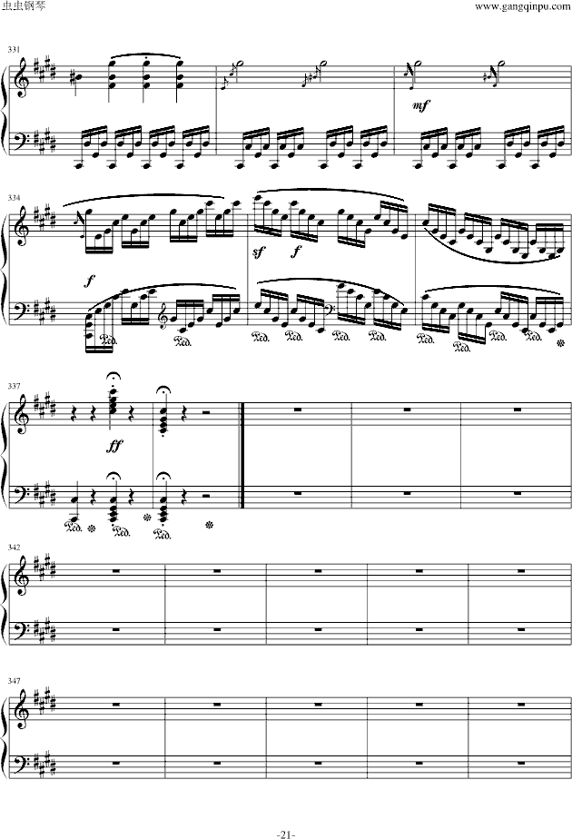 月光奏鸣曲（1，2，3乐章）钢琴谱(钢琴曲)钢琴谱第14页