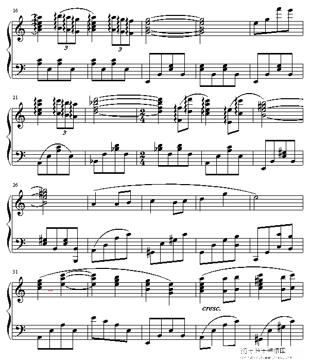 简.爱钢琴谱第2页