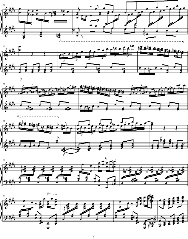 霍洛维兹卡门幻想曲（1927，1968）钢琴谱(钢琴曲)钢琴谱第3页
