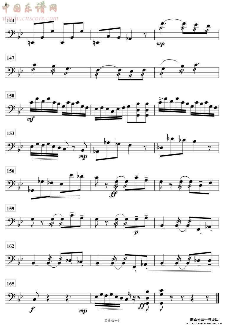 变奏曲大阮分谱总谱第6页