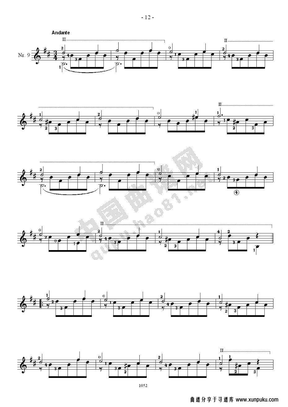 索尔·克斯特26首练习曲之6——10吉他谱第6页