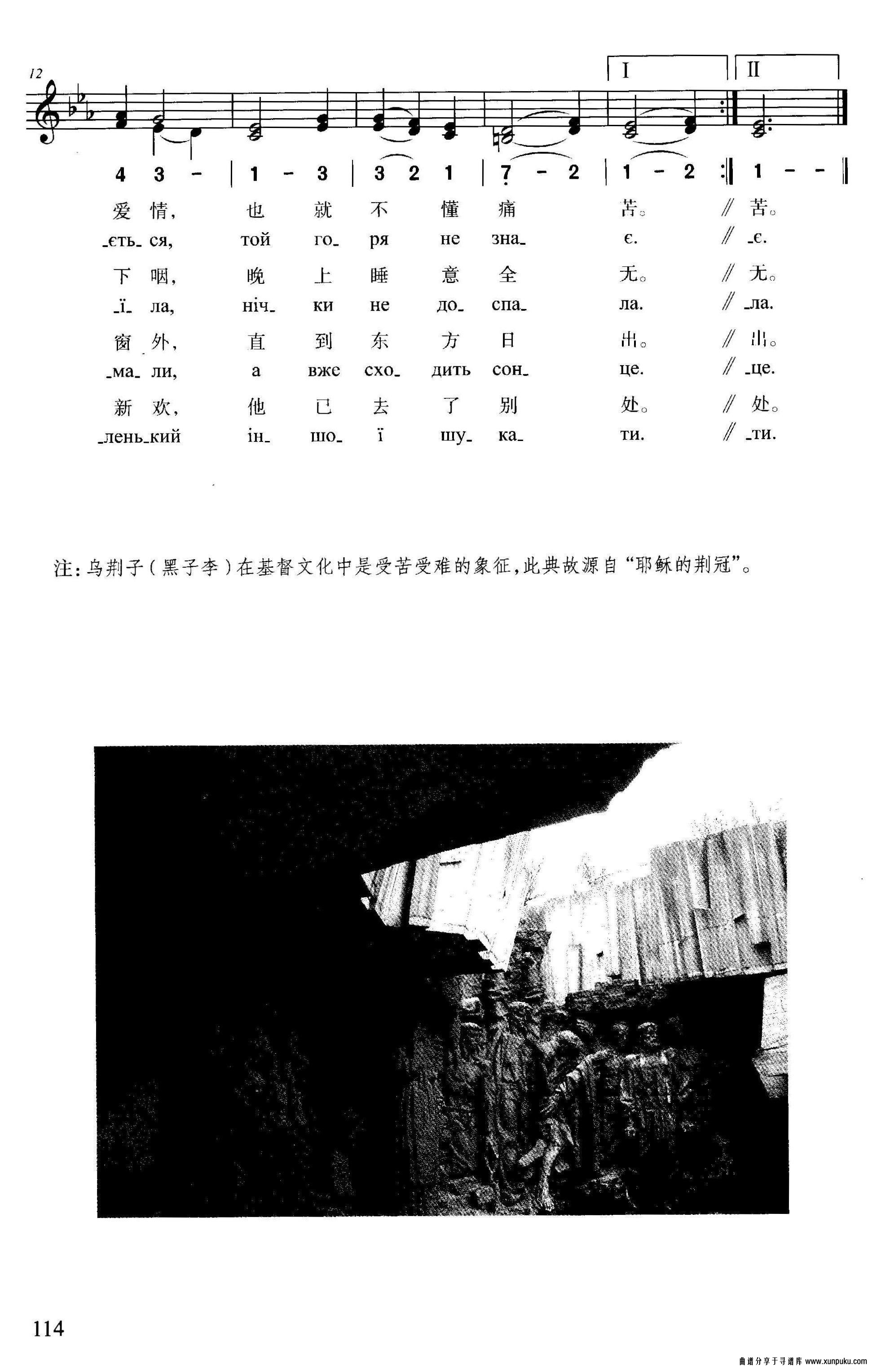 乌荆子花开简谱第2页