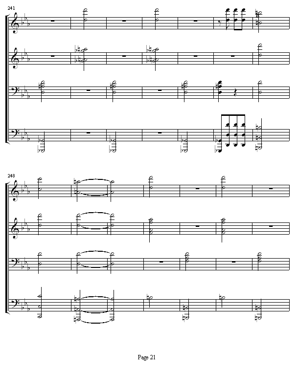 命运交响曲 （钢琴4手联弹）钢琴谱(钢琴曲)钢琴谱第14页