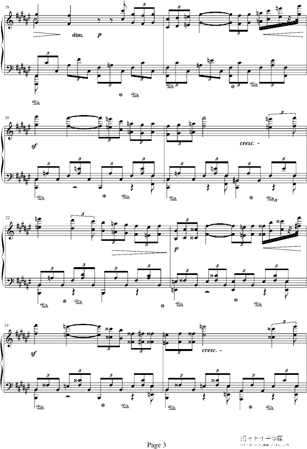 斯克里宾练习曲op8.12钢琴谱第3页