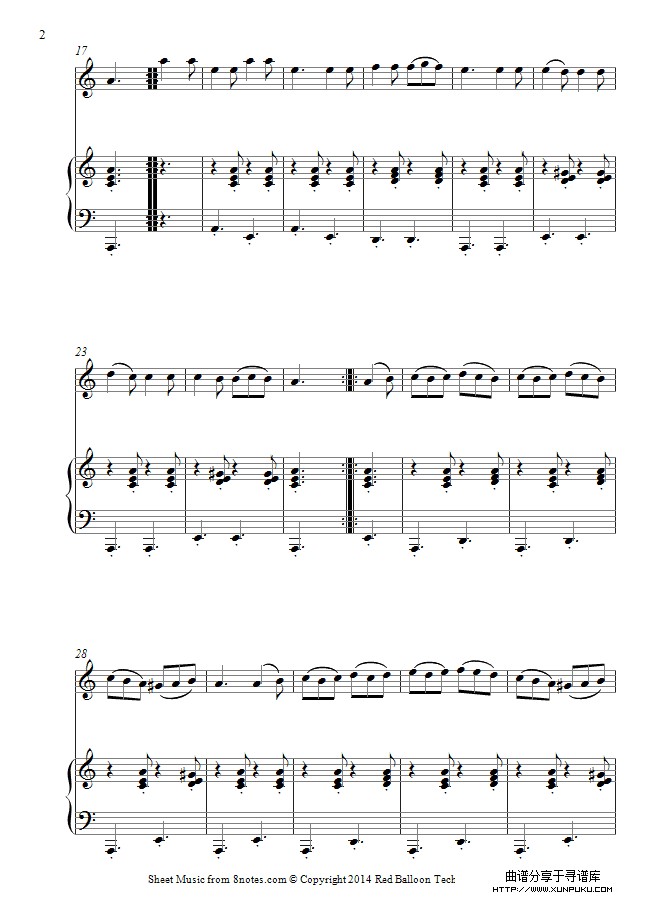 tarantella napoletana（小提琴+钢琴伴奏）小提琴谱第2页