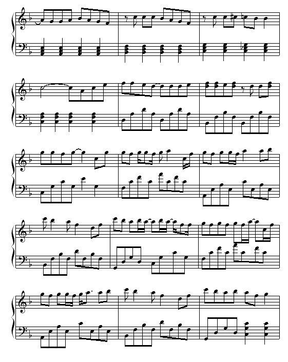 天空钢琴谱第2页