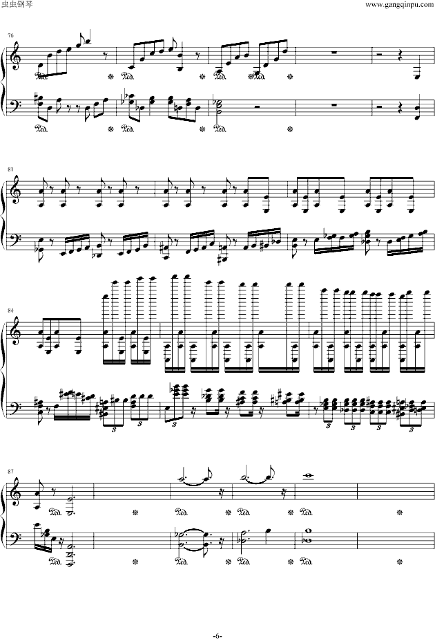 ピアノ協奏曲1番 蠍火 (pf concerto no.1 antiares)钢琴谱第6页