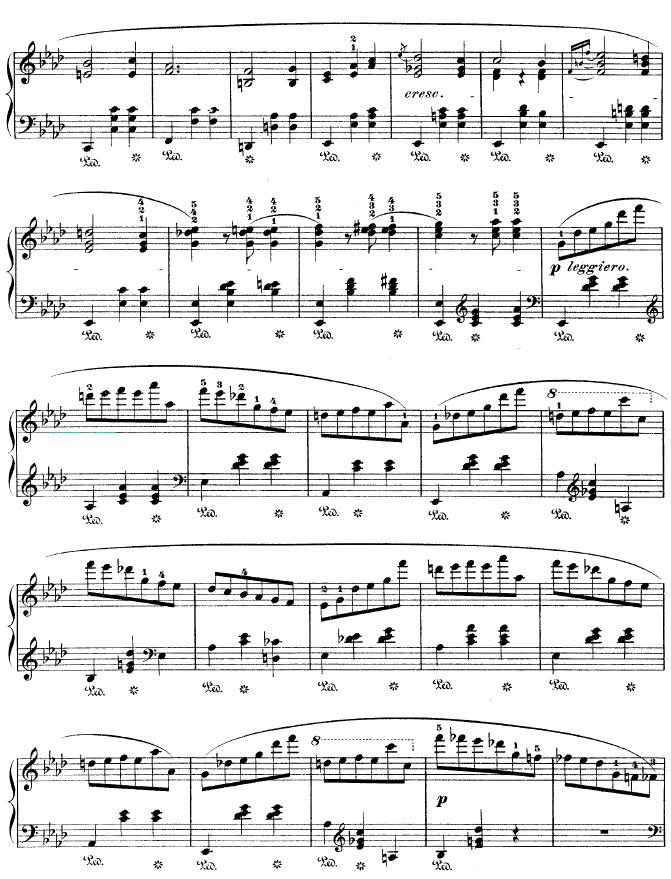 降a大调圆舞曲作品42钢琴谱(钢琴曲)钢琴谱第7页