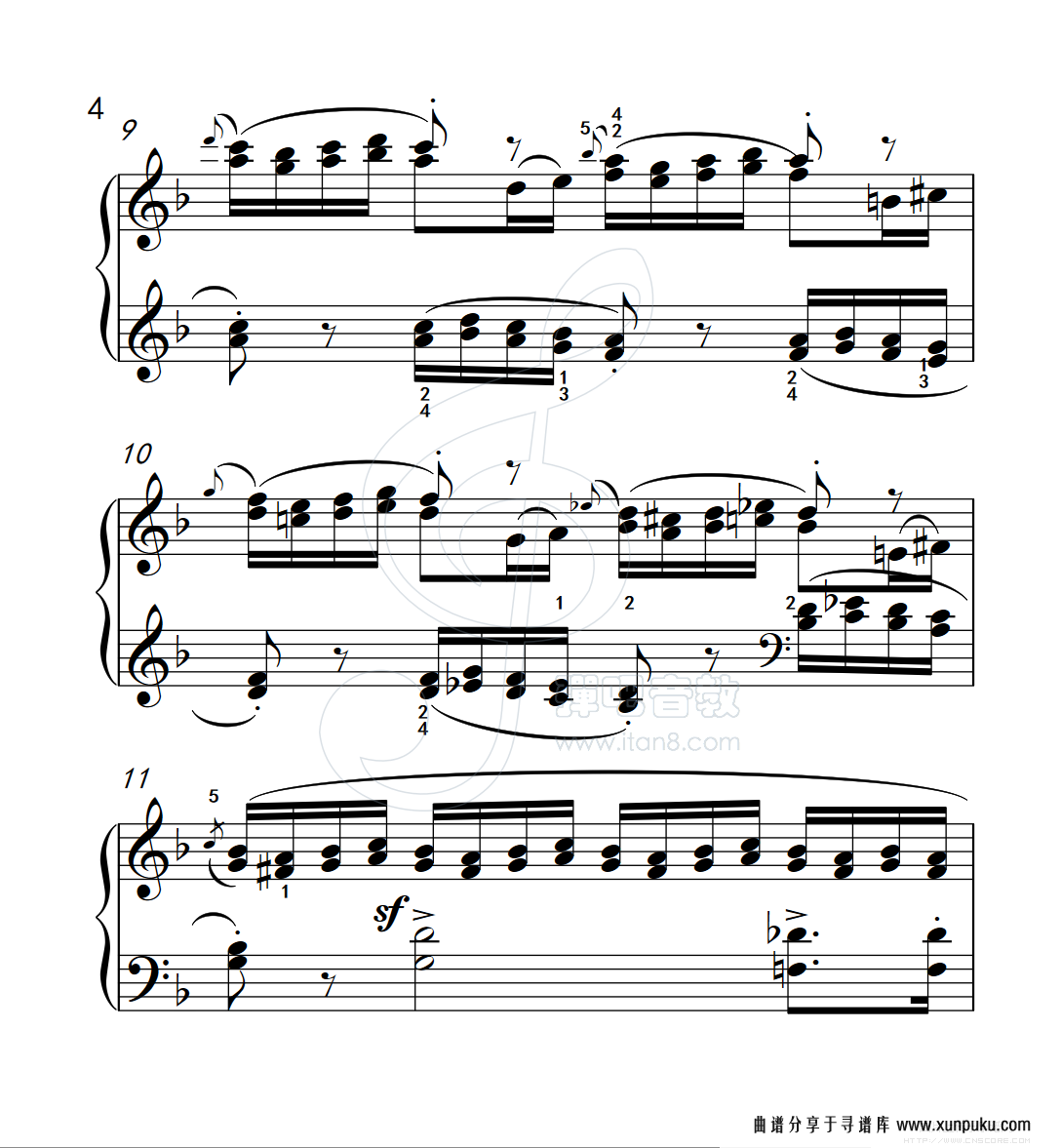 练习曲 34（克拉莫钢琴练习曲60首）钢琴谱第4页