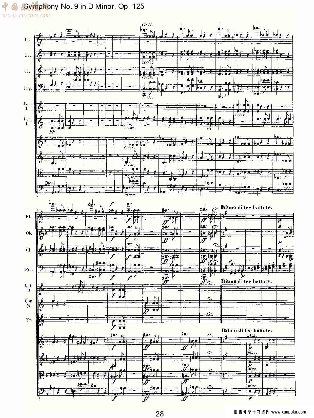 （d小调第九交响曲 op.125）第二乐章（六）总谱第3页