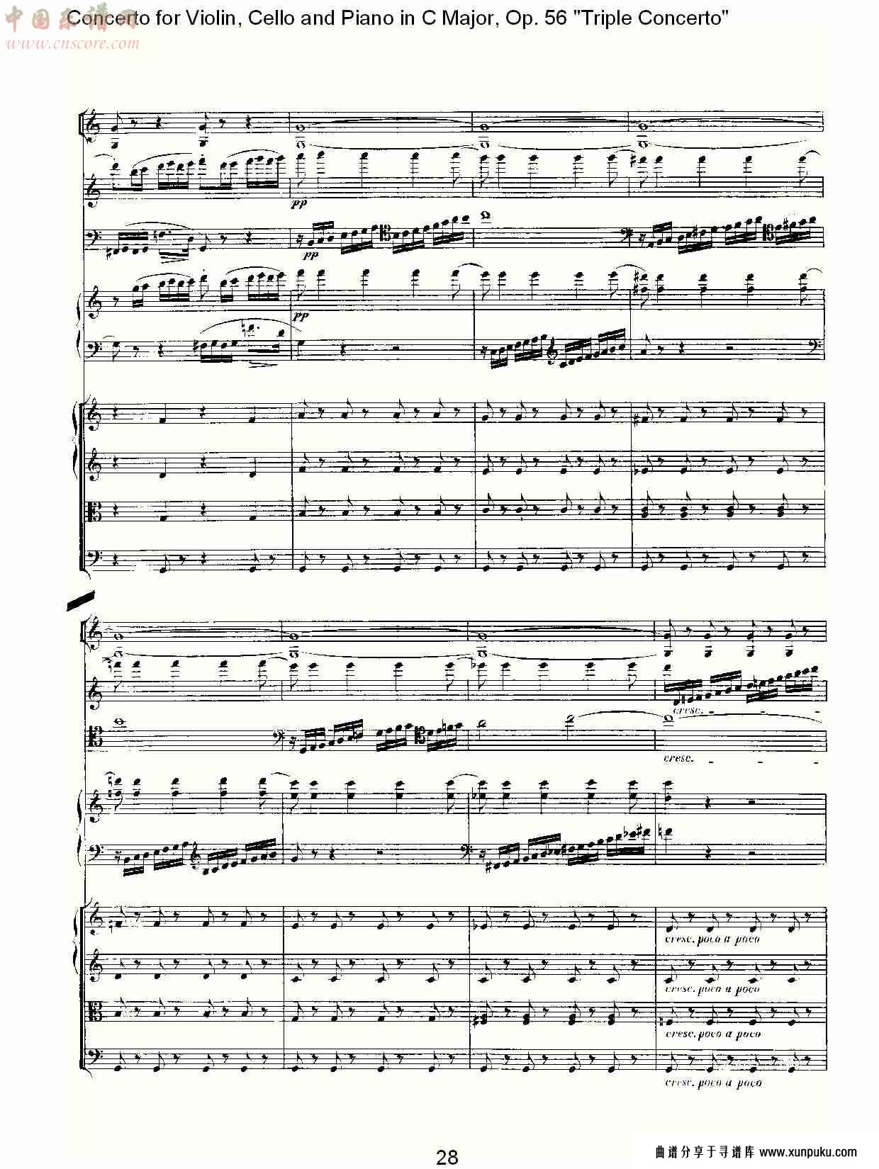 c大调大提琴与钢琴协奏曲 op.56第一乐章(三)总谱第9页