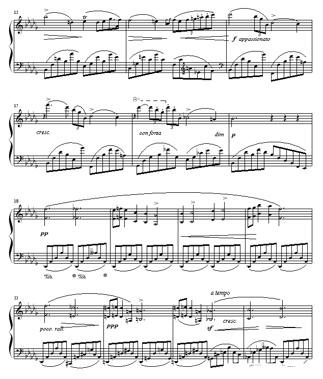 降b小调夜曲钢琴谱(钢琴曲)钢琴谱第2页
