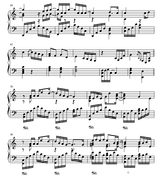 第一次钢琴谱第4页