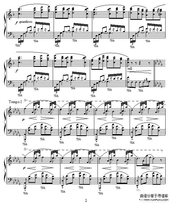 修道院钟声-滴漏-莱弗勃尔—威力钢琴谱第2页