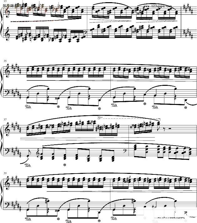 肖邦三度练习曲(op.25 no.6)-肖邦钢琴谱第5页