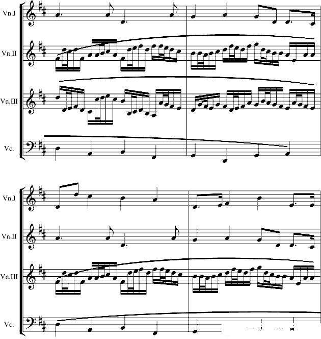卡农交响曲(3小提琴+1大提琴)钢琴谱(钢琴曲)钢琴谱第12页