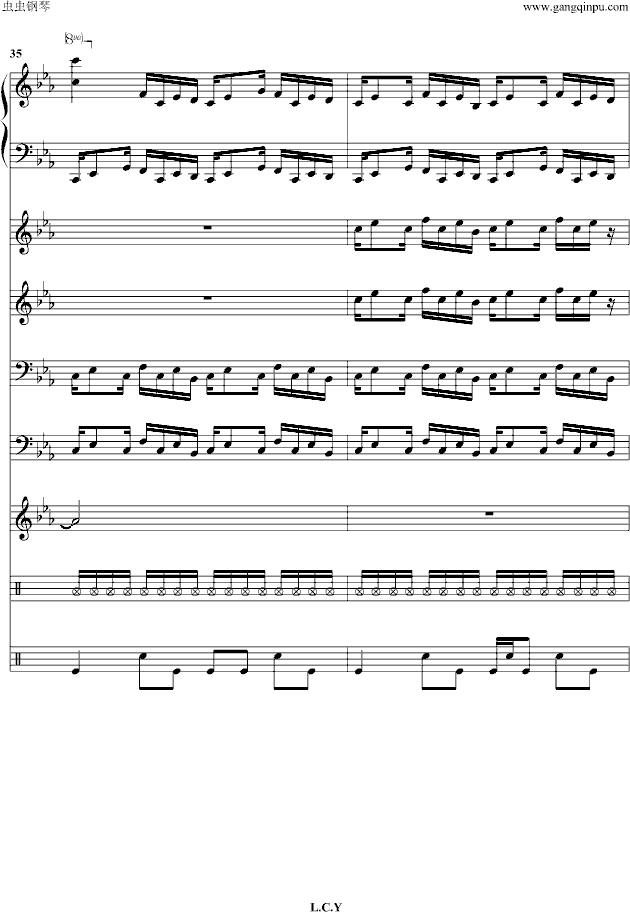 克羅地亞狂想曲（总谱）钢琴谱(钢琴曲)钢琴谱第9页