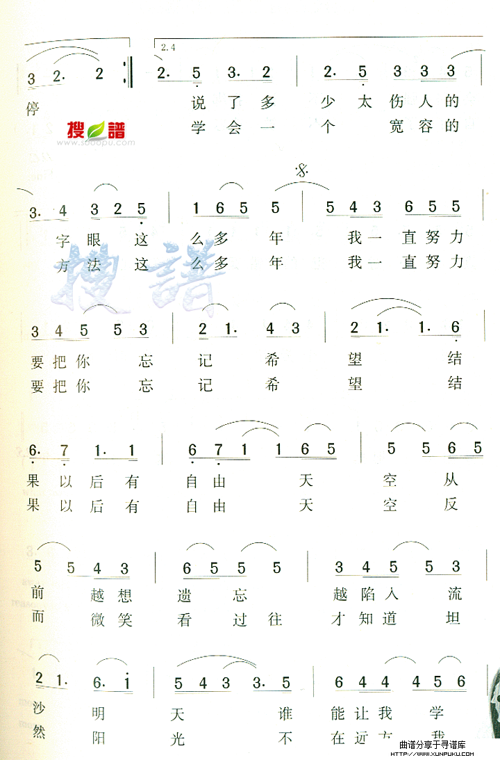 这么多年简谱第2页