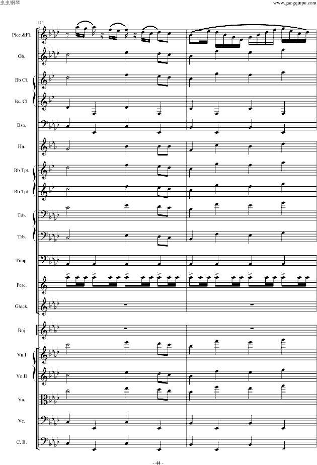 圣徒进行曲颁奖音乐听音扒谱钢琴谱第39页