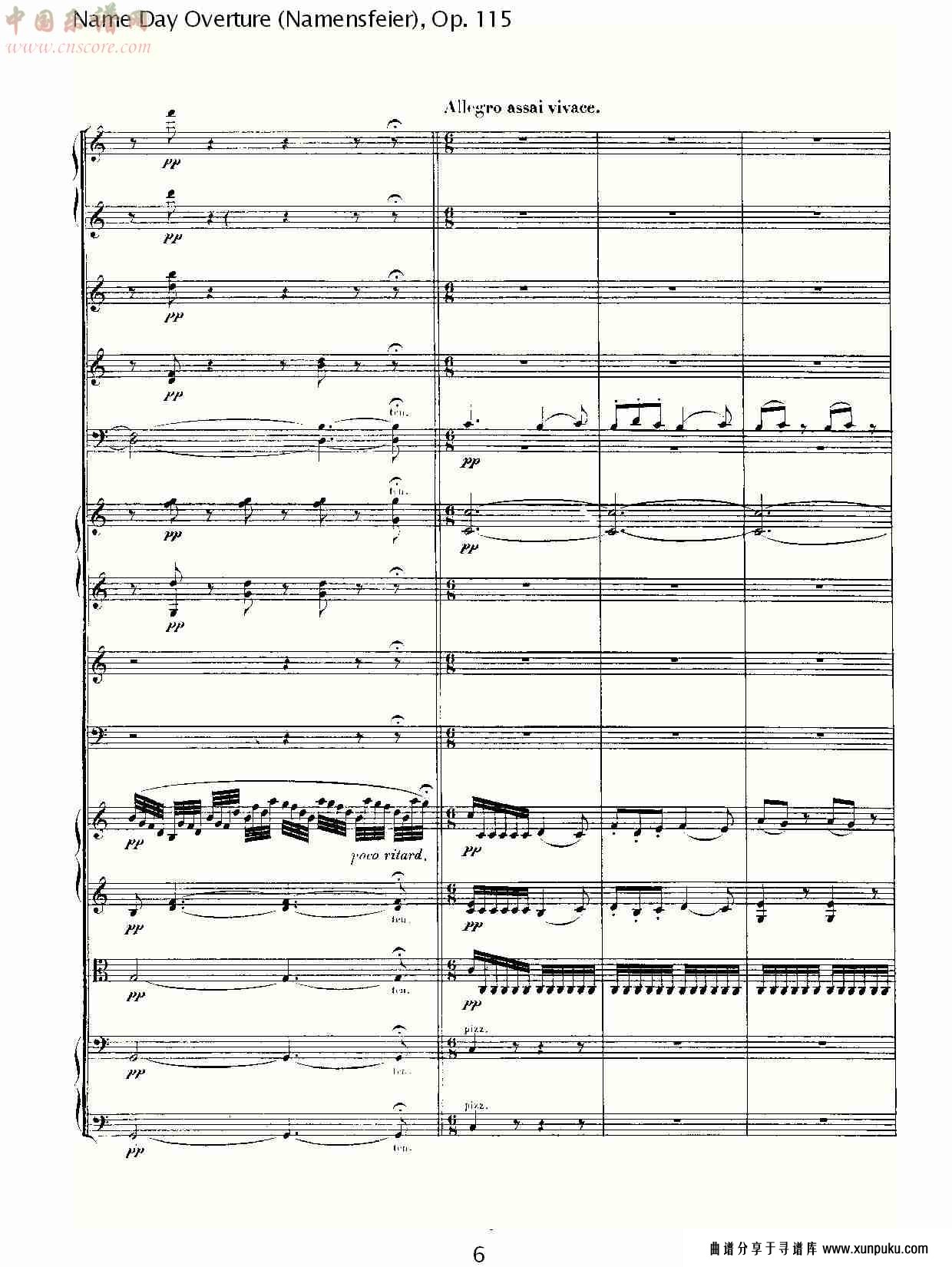 name day overture (namensfeier), op. 115（一）总谱第7页