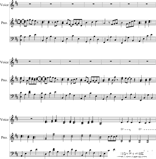 canon downstairs钢琴谱第3页