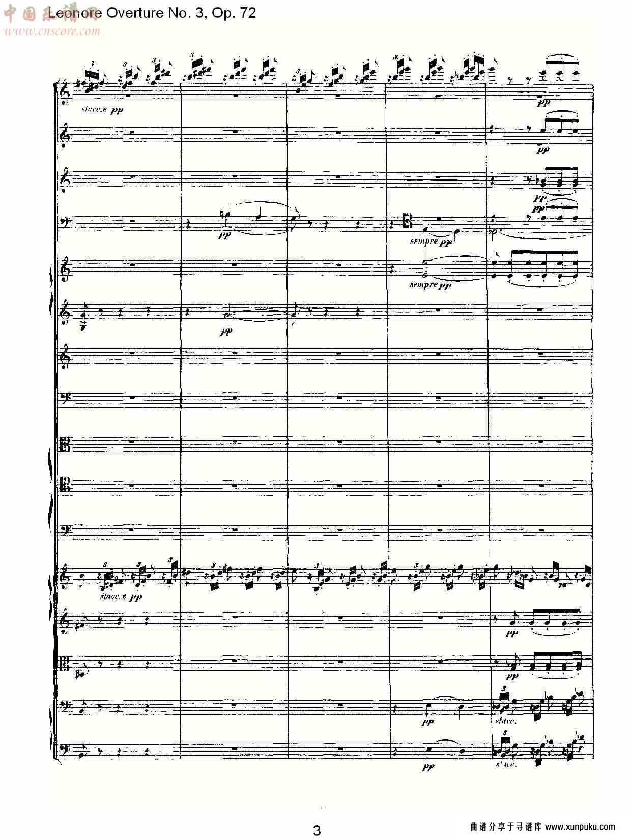 leonore overture no. 3, op. 72　（一）总谱第4页