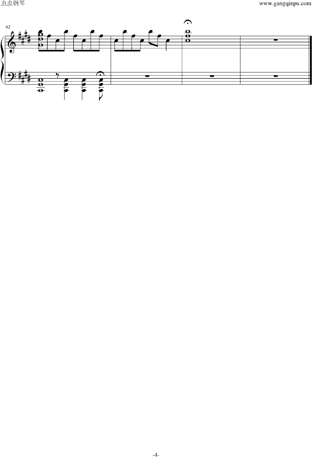 动漫gosick_edresuscitated hope钢琴谱第4页
