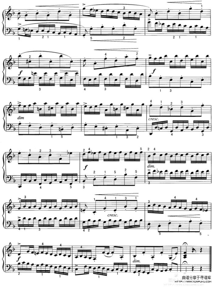 不可不弹的世界钢琴名曲：二部创意曲（第8首）钢琴谱第2页