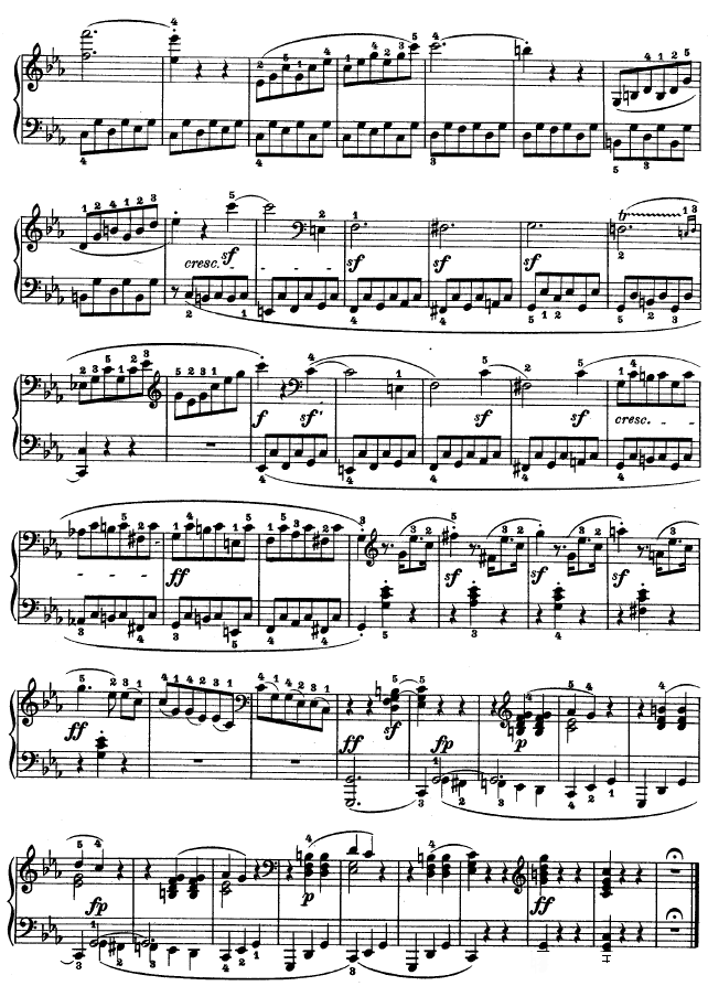 c小调第五钢琴奏鸣曲  op. 10—1钢琴谱(钢琴曲)钢琴谱第11页