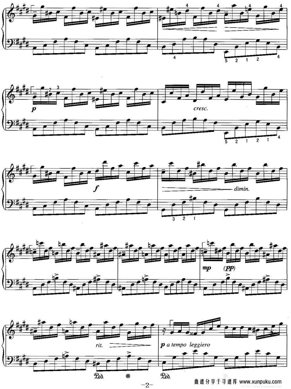 不可不弹的世界钢琴名曲：幻想即兴曲钢琴谱第2页
